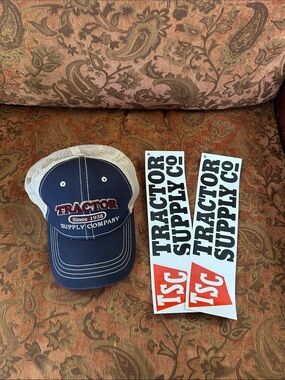 Tractor Supply Company Embroidered Baseball Cap - Navy & Khaki Bumper Stickers